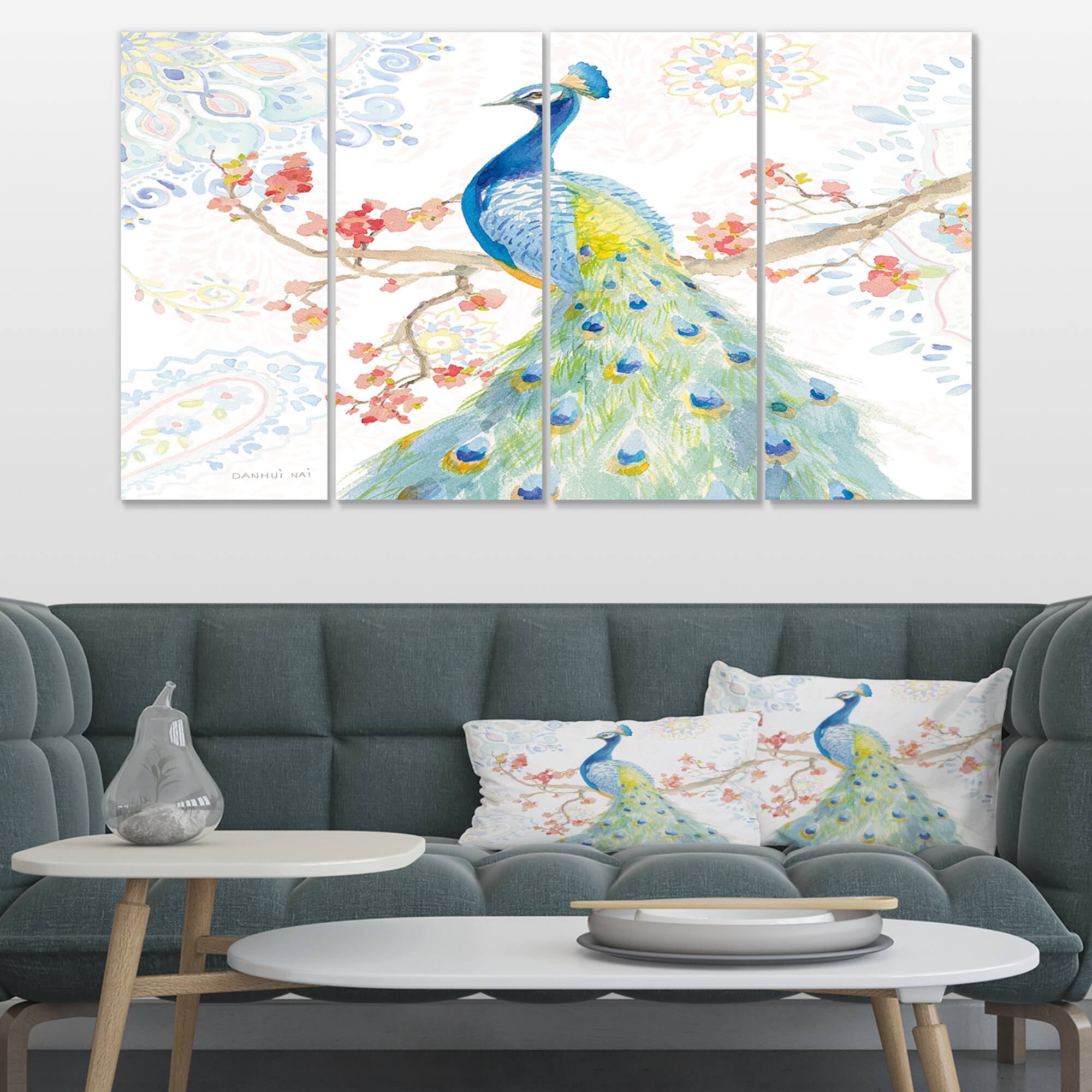 Designart - peacocks Watercolor II